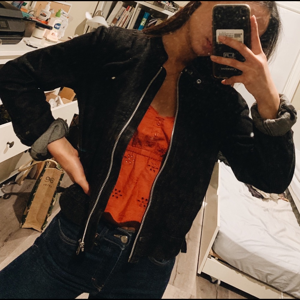 Gap denim moto jacket